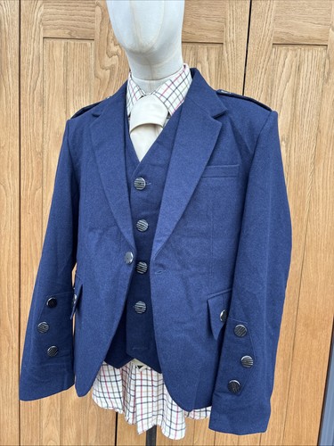 Men wool scottish blue - scottish, navy