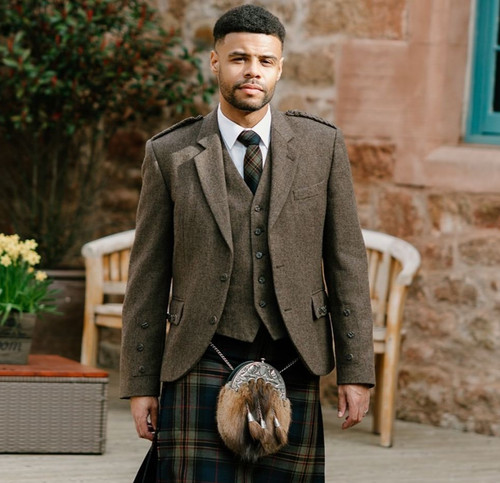 Scottish men brown tweed - scottish,