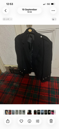 Mens black kilt jacket chest - ,