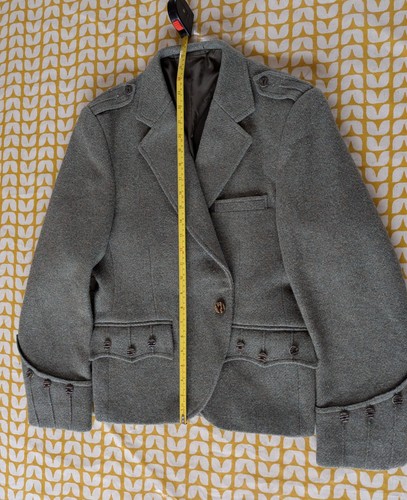 Green tweed kilt jacket - jacket, 38