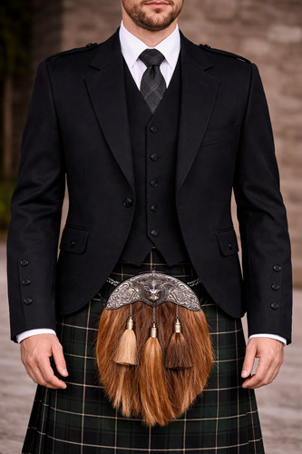 Men scottish black wool - scottish,
