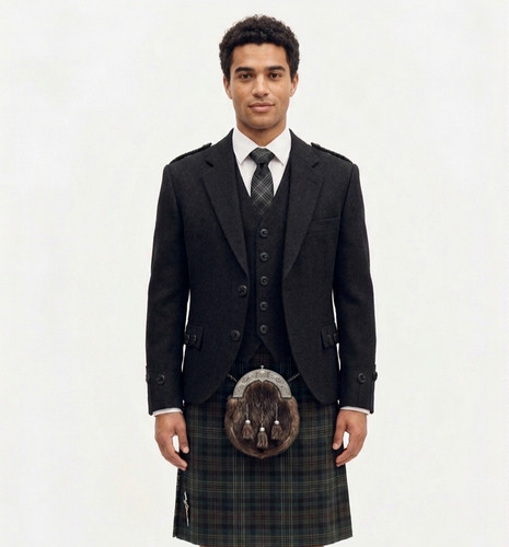 Scottish men black wool - scottish,