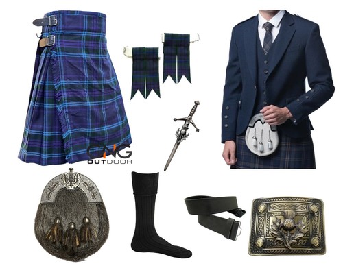 Men scottish blue wool - scottish,