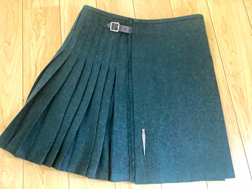 Mens green tweed kilt - tweed, 100%