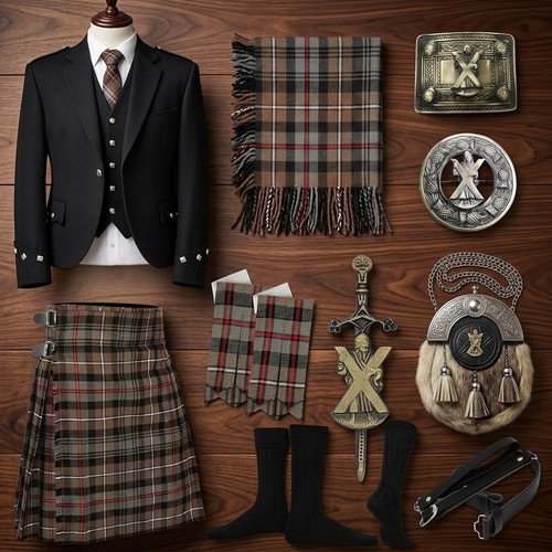 Scottish men kilt jacket - kilt, set