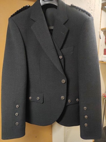 Magee charcoal tweed kilt - magee,
